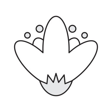 Çiçek simgesi yalıtılmış