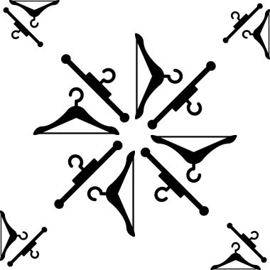 Elbise askıları seamless modeli siluet