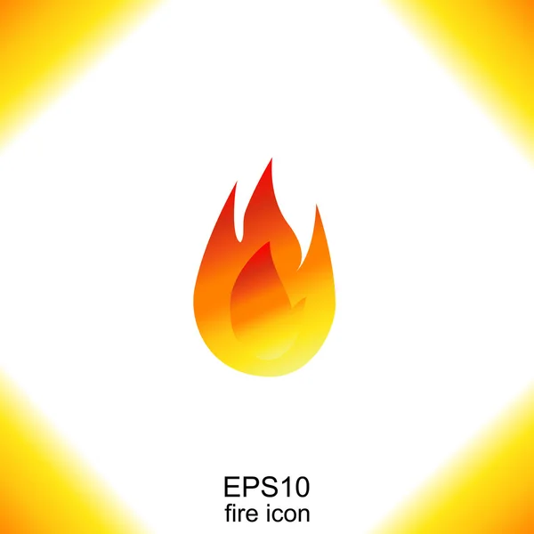 Fire icon isolated — Stock Vector