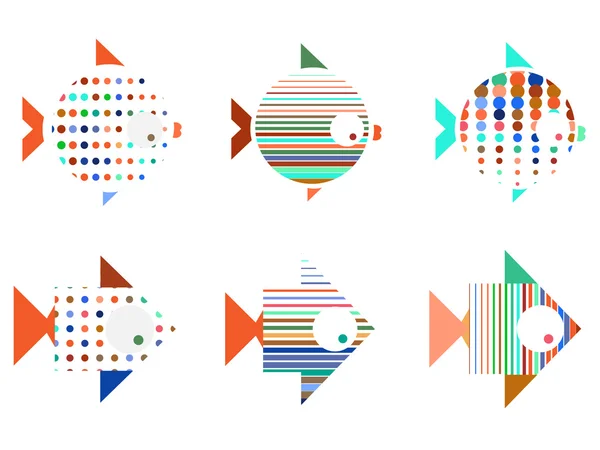 Stylizowana ilustracja ryby. Projekt logo dla firmy. — Wektor stockowy