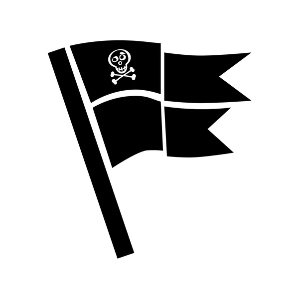 Pirate flag Illustration for design on white background — Stock Vector