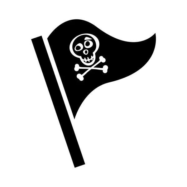 Pirate flag Illustration for design on white background — Stock Vector
