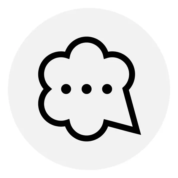 Eenvoudige chat-pictogram — Stockvector