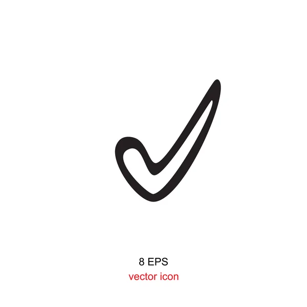 Comprobar icono simple — Vector de stock