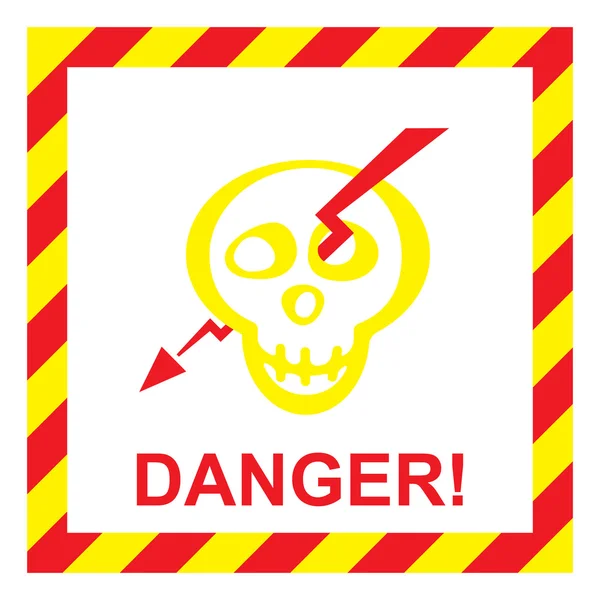 Electric shock risk sign — Stock Vector