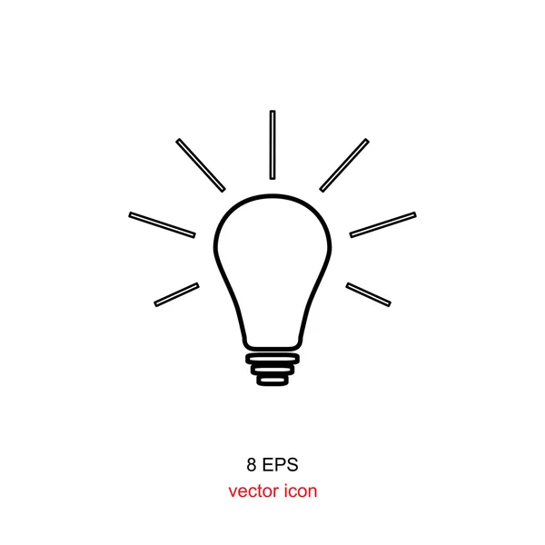 El icono de lámpara de luz — Vector de stock