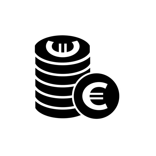 Euro coins simple icon — Stock Vector