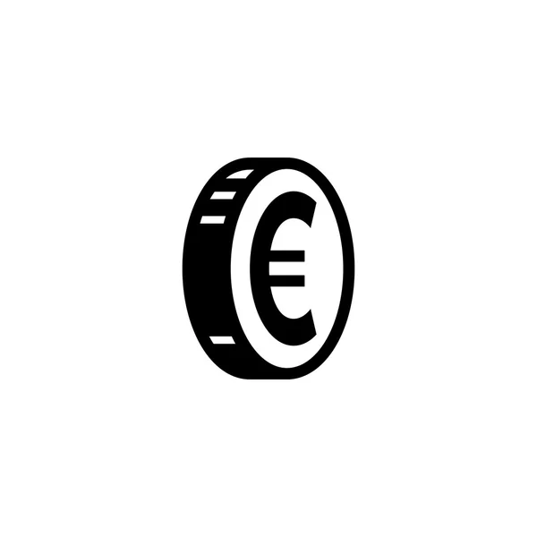 Euro coin simple icon — Stock Vector