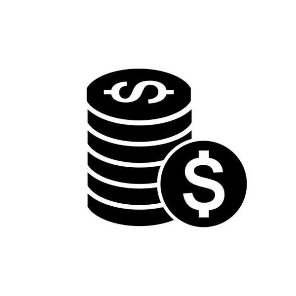 Icône argent simple — Image vectorielle
