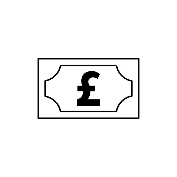 Geld-Pfund-Symbol — Stockvektor