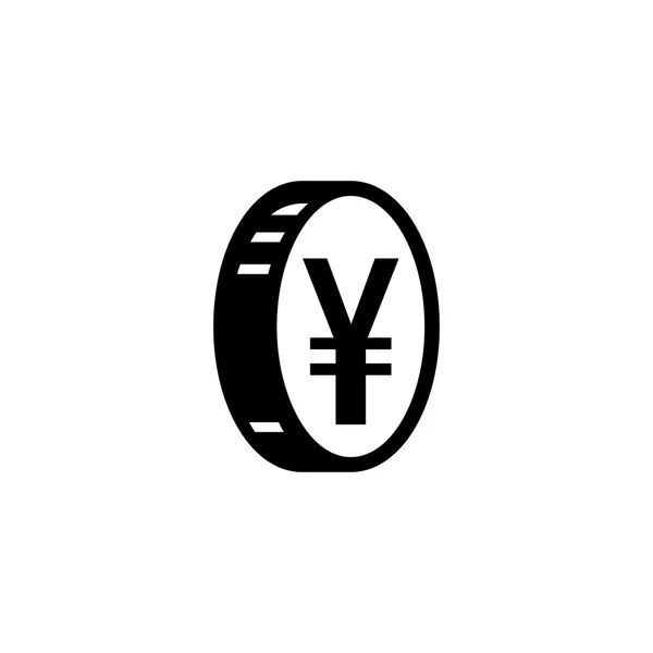 Yen japonais icône plate pour les applications et les sites Web — Image vectorielle