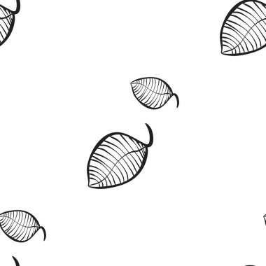  Çizilmiş yaprakların seamless modeli.