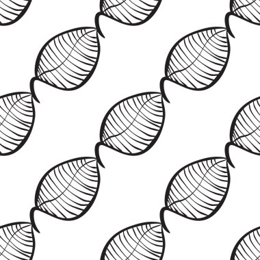  Çizilmiş yaprakların seamless modeli.