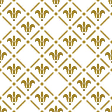 Beyaz arka plan üzerinde altın çiçek deseni