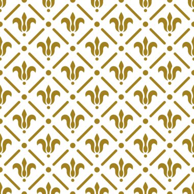 Beyaz arka plan üzerinde altın çiçek deseni