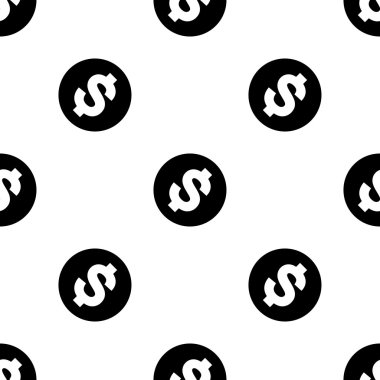 Para simgesi dikişsiz desen