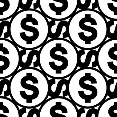 Para simgesi dikişsiz desen