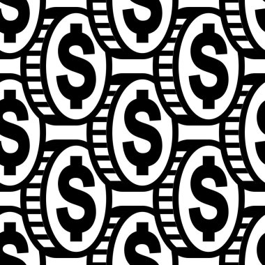 Dolar simgesi işareti sorunsuz desen 