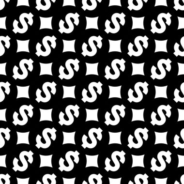 Para simgesi dikişsiz desen