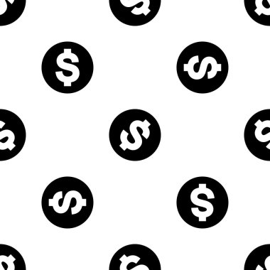 Para simgesi dikişsiz desen