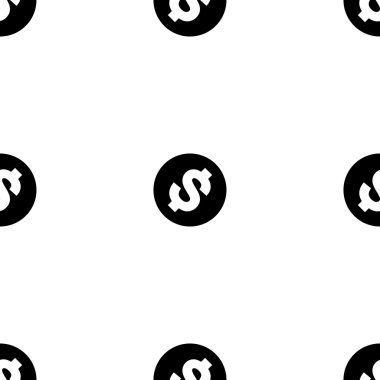 Para simgesi dikişsiz desen