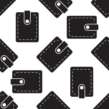 pouch wallet icon seamless pattern