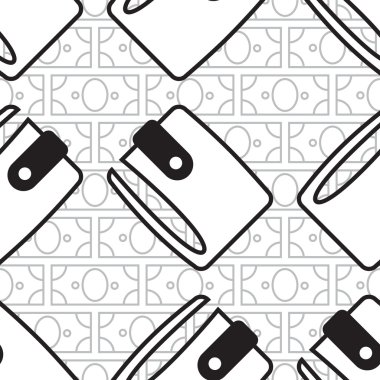 pouch wallet icon seamless pattern
