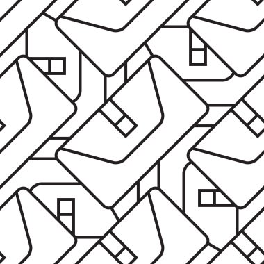 pouch wallet icon seamless pattern