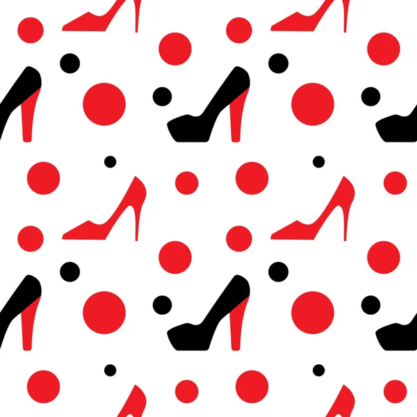 Vrouwelijke schoenen patroon — Stockvector