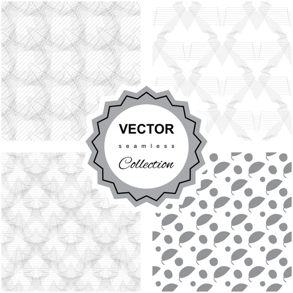 Colección de patrones sin costura abstracta Ddoodle — Vector de stock