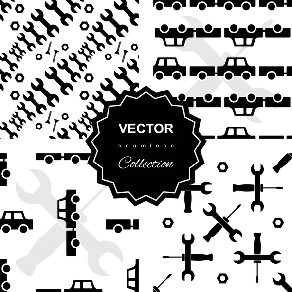 Auto service or car repair seamless pattern — Stock Vector