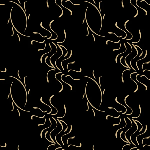 Gouden luxe bloemen patroon op donkere achtergrond — Stockvector