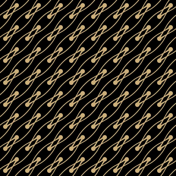 Gouden lijnpatroon op donkere achtergrond — Stockvector