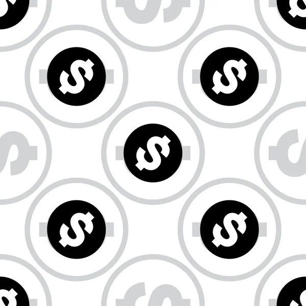 Money icon seamless pattern — Stock Vector