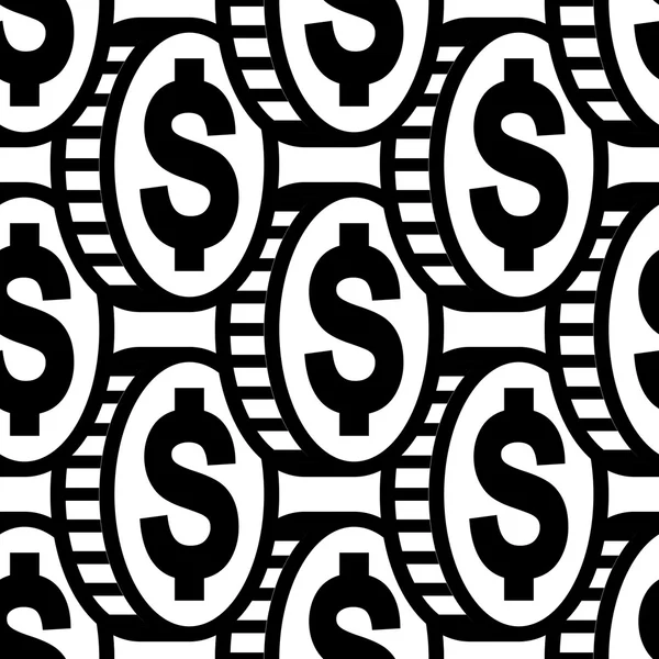 Dollar icône signe motif sans couture — Image vectorielle
