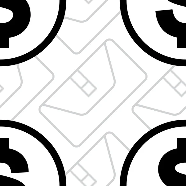 Money icon seamless pattern — Stock Vector