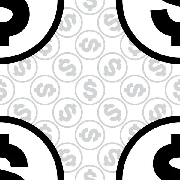 Geld-Symbol nahtloses Muster — Stockvektor