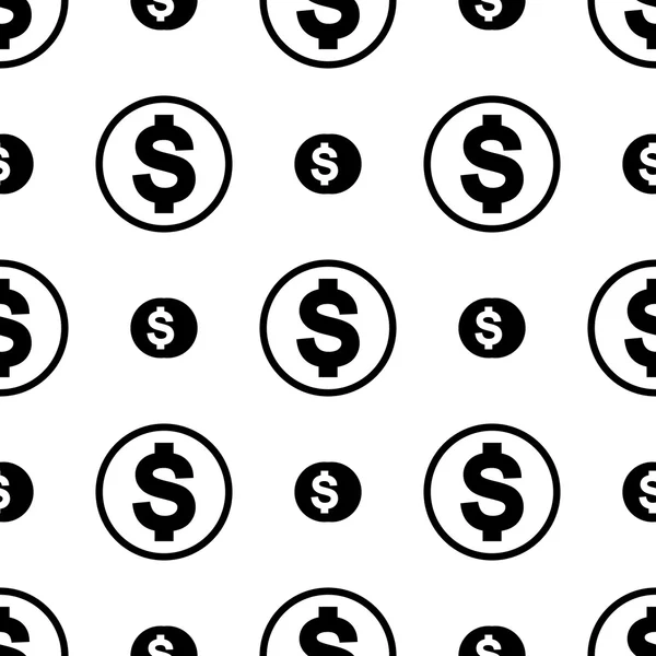 Money icon seamless pattern — Stock Vector