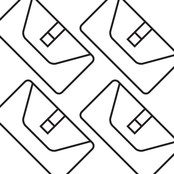 Pochette icône portefeuille motif sans couture — Image vectorielle