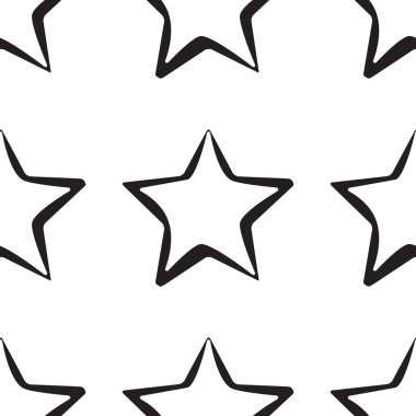 Soyut yıldız deseni. Siyah beyaz doku.