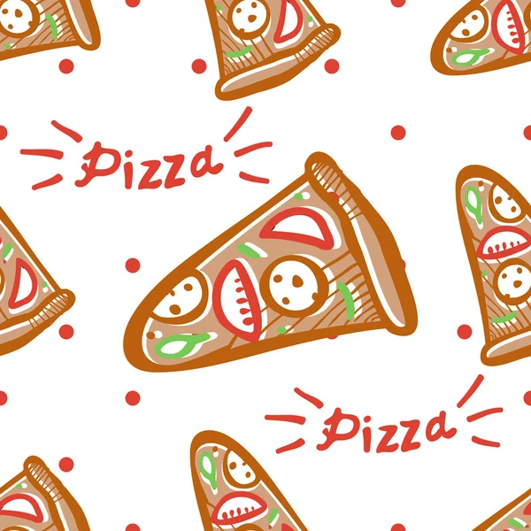 Безшовний візерунок з піцою — стоковий вектор