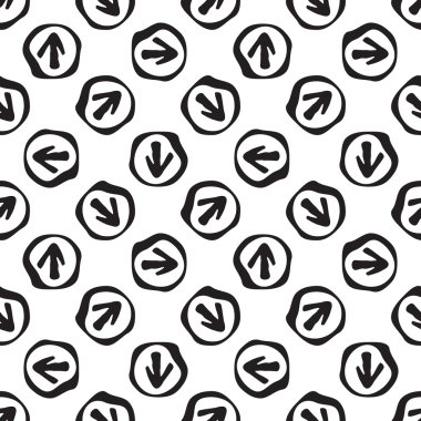 Oklarla monokromatik sorunsuz arka plan