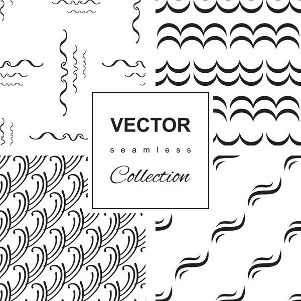 Wave icon  pattern set — Stock Vector