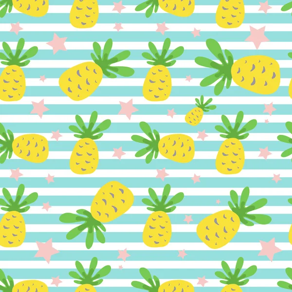 Seamless pineapple pattern — Stock Vector