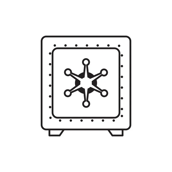 Platte pictogram van veilige — Stockvector
