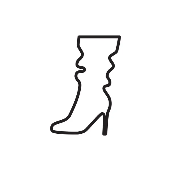 靴黒と白のアイコン — ストックベクタ