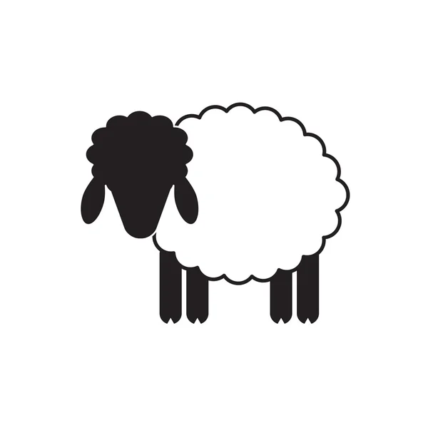 Sheep Icon Isolated — Stock Vector