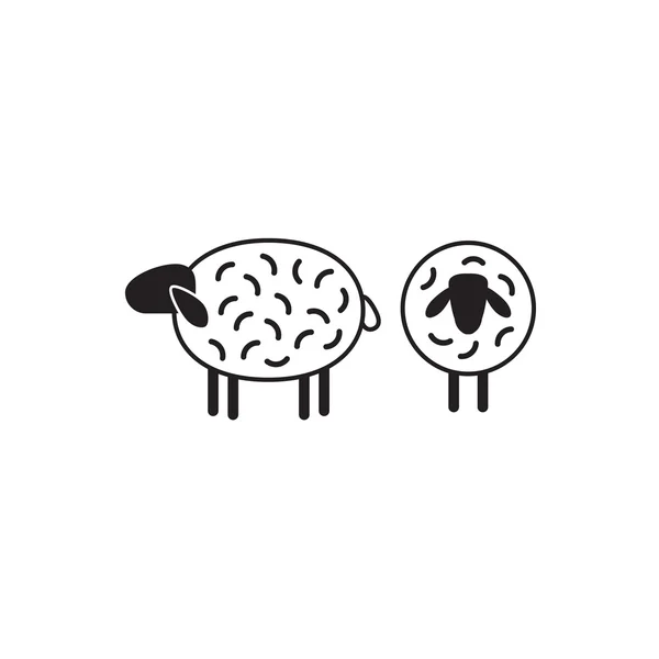 Sheep Icon Isolated — Stock Vector