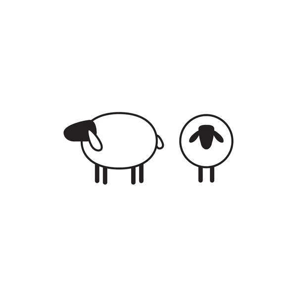 Sheep Icon Isolated — Stock Vector