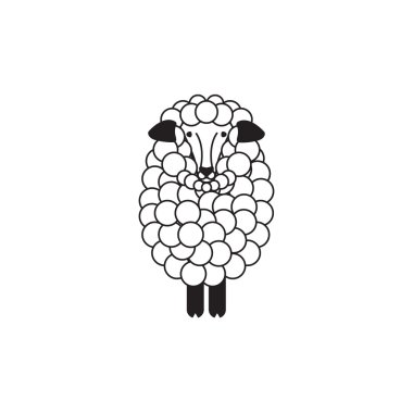 İzole koyun simgesi